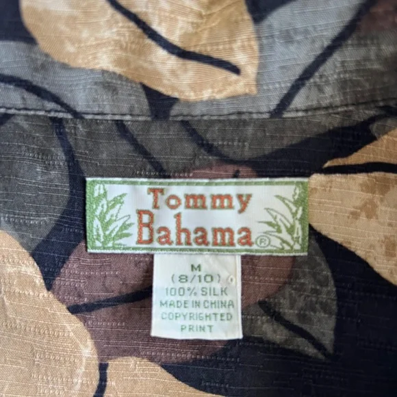 Tommy Bahama EUC Women Sleeveless Tropical Print Front Tie 100% silk Size M - Picture 10 of 12